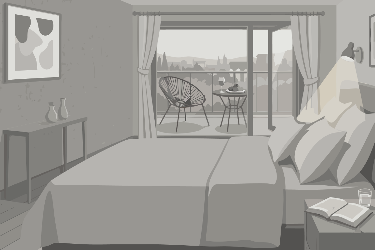 Doppelzimmer mit Gemeinschaftsbad